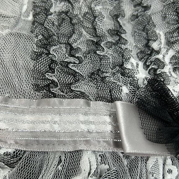 Nanette Baby Infant Girl's White with Gray Tulle Overlay Party Dress 12 Months - Picture 10 of 15